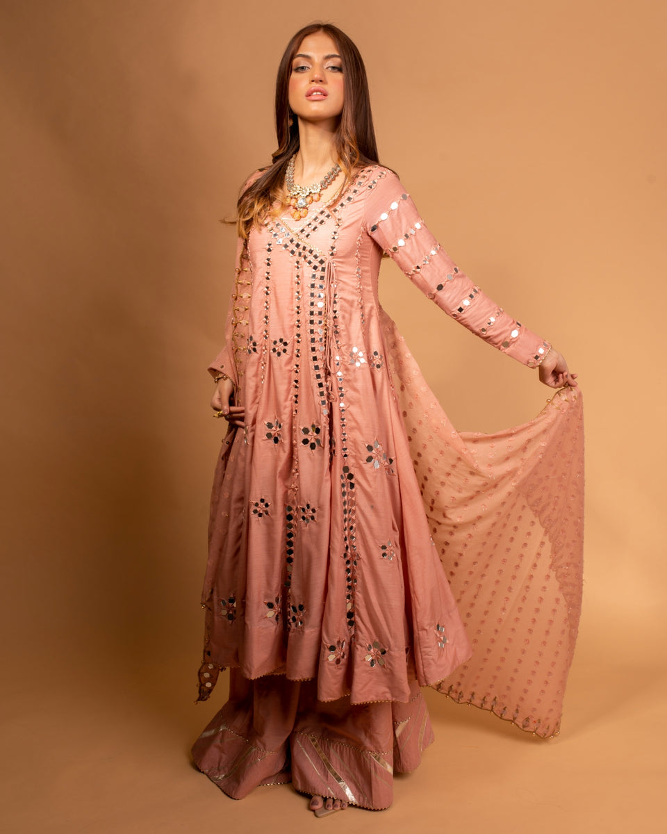Miras Pret Embroidered Katan silk 2 Piece Araya